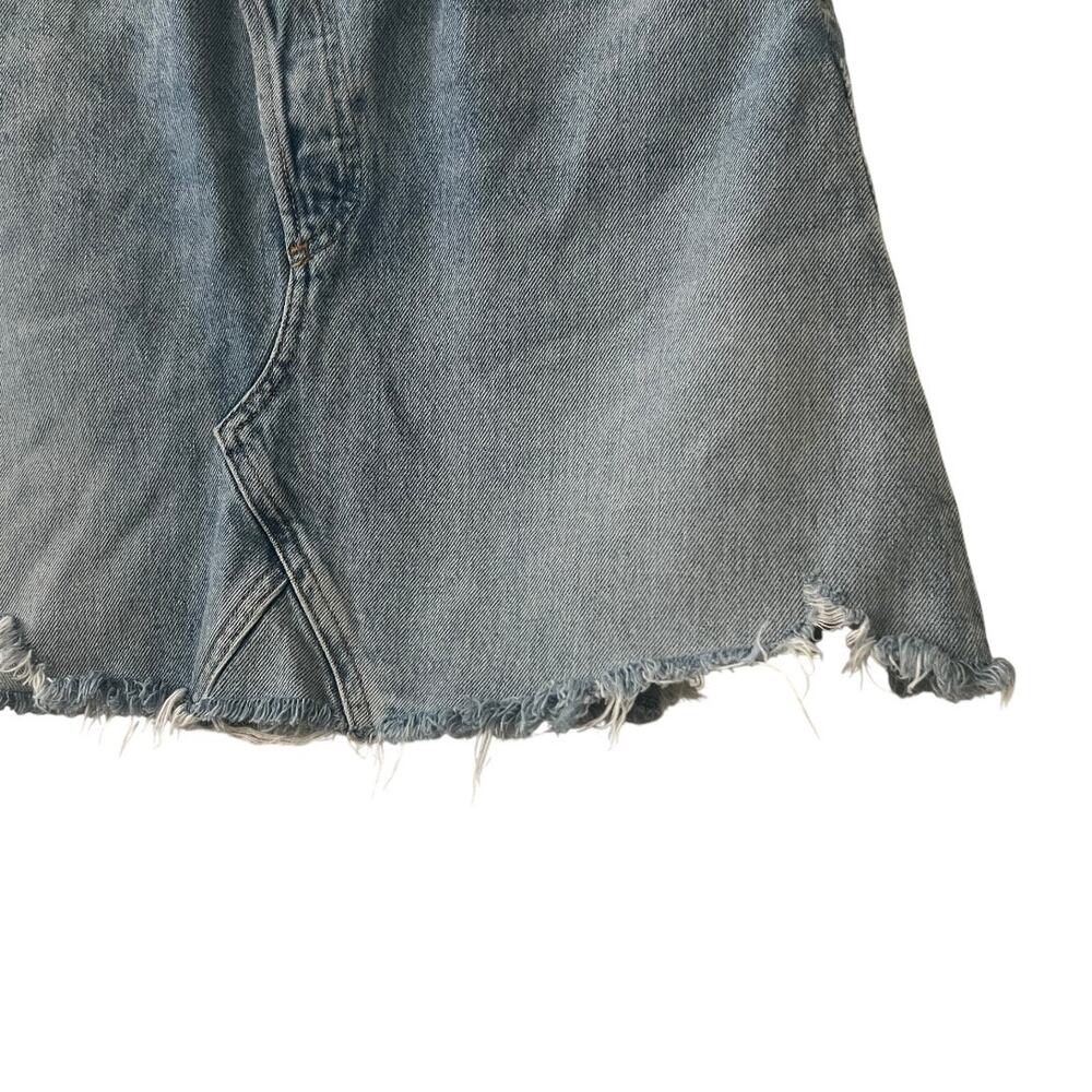 Agolde Criss Cross Denim Mini Skirt Size 25 - Picture 4 of 16